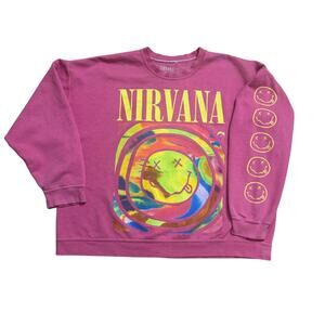 FLAWED Nirvana UO Oversized Crewneck Sweatshirt Project Piece L/XL
